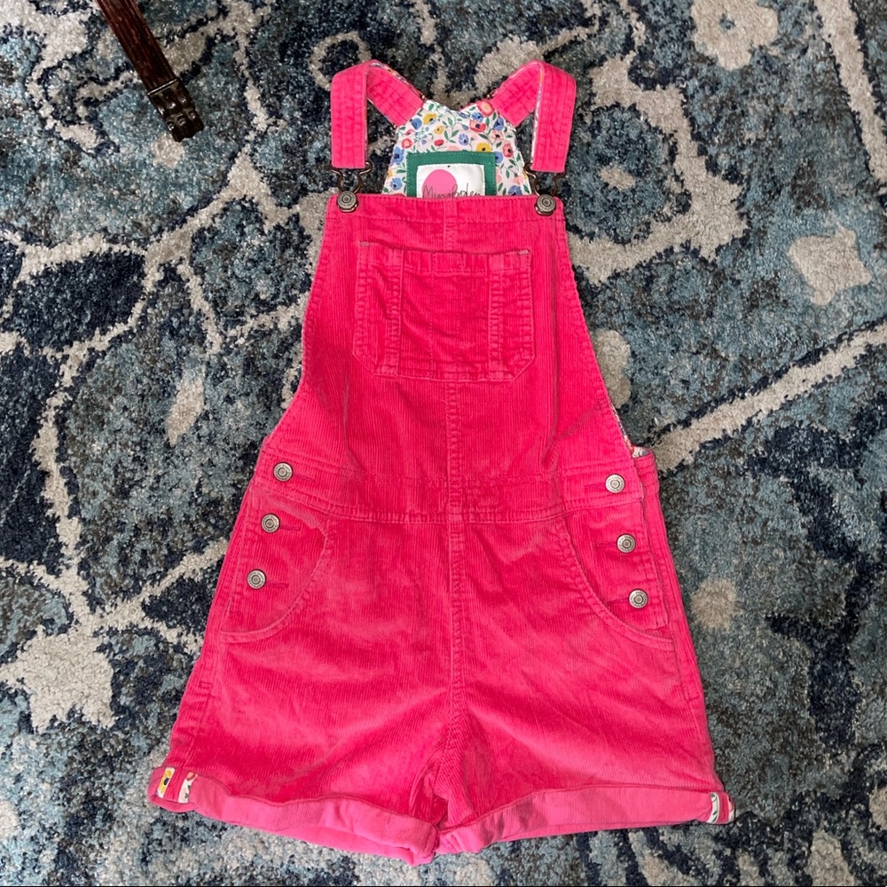 Mini Boden size 7-8Y short overalls corduroy